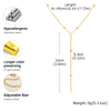 Beaded Long Chain Y Shape Necklace For Women, Minimalist Drop Bar Pendant Choker Necklaces, Clavicle Chain Jewelry - Image 6