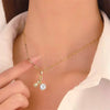 Colorful Bling Cubic Zirconia Pendant Stainless Steel Necklace Neck Chain Shiny Jewelry For Women Gift - Image 3