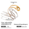 Minimalist Two tone Paper Clip Double layer Hollow Ring Stainless Steel Geometric Stackable Ring Women's Accessories Part - Image 7