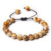 8MM Stone Bead Braid Bracelets Minimalist Carnelian Agates Jades Gem Woven Bangle Jewelry Gift For Women Men - Image 13