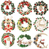 Christmas Rhinestone Wreath Brooches for Women Unisex Enamel Bell Pin Office Party Friend Gifts Accessories - Image 1