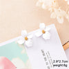 Flower Hanging Earrings for Women Pink White Color Translucent Petals Crystal Imitation Pearl Female Dangle Earrings - Image 19