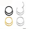 Titanium Triple Hinged Cartilage Earring Helix Piercing Nose Septum Rings Conch Clicker Metal Hoop Stud Body Jewelry - Image 4