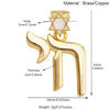 2pcs/lot Hebrew Life Love Star Colorful Shell Charm Pendant, Gold Plated Jewelry Necklace Bracelet Accessories - Image 28