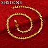 Gold 18 Inch 6mm Beads Chain Necklaces For Woman Mens Party Birthday Wedding Engagement Charm Jewelry - Image 2