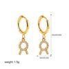 Zodiac Sign 12 Constellation Hoop Earrings for Women Shiny Zircon Gold Plated Ear Buckle Huggie Hoops Jewelry Gifts - Image 9