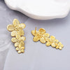 Golden Stainless Steel Flower Stud Earrings For Women Vintage Style Elegant Romance Ladies Stud Daily Wear Jewelry - Image 5