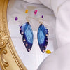 Fairy Clear Gradient Resin Simulation Wings Butterfly Rhinestone Flake Long Dangle Earrings for Women Casual Party Jewelry - Image 26