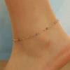 Bohemian Colorful Rhinestone Adjustable Anklet for Women Summer Beach Gold Color Thin Feet Chain Party Jewelry Accessories - Image 7