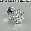Cz Flower Titanium Cartilage Earrings Stud 16G Internally Threaded Sun Helix Ear Tragus Piercing Jewelry - Image 23
