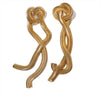 NiNice 316L Stainless Steel Snake Chain Knot Tassel Long Hanging Drop Earrings Stylish Unique Design Charm Jewelry - Image 8