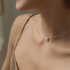 Faceted Amethyst Pearl Necklace Thin Beads Temperament Clavicle Chain Niche Design Women Jewelry - Image 3