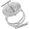 1/2pcs Mix Silver/Gold Color Oval Flower Sun Ring Stainless Steel Rings For Women Men Accessories Round Blank Cobochons Settings - Image 16