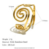 Spiral Open Series Ring Twisted Multi-layered Ring Hammed Flower Stainless Steel Jewelry Accessories - Image 8