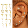 Silver 1Piece Star/Moon Charms Piercing Earrings For Women Long Tassel Pendant Chain Party Jewelry Gifts - Image 5