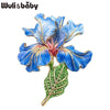 Charming Iris Flower Brooches For Women Unisex 4-color Enamel Rhinestone Elegant Floral Plants Party Office Brooch Pin - Image 3