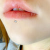Six-Piece Stainless Steel Labret Piercing Stud Set with 1.2 x 8 mm Bar - Image 3