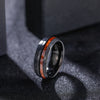 8mm Mens Black Hammered Tungsten Carbide Rings For Men Wood Inlay Multifaceted Wedding Band Engagement Ring Jewelry Gift - Image 4