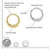 Titanium 16G Hammered Septum Hoop Ring Textured Hinged Segment Nose Clicker Daith Rook Earring Piercing - Image 2
