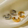 Metal Geometric C-Shaped Ear Clip Earrings for Women Men Simple Irregular Smooth Non Piercing Chunky Ear Cuff Jewelry - Image 3