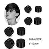 1 Pair 6-12mm Black Stainless Steel Magnetic Fake Gauges Earring Studs for Men Women Non Pierced Earrings - Image 2