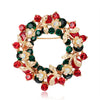 Christmas rhinestone cartoon animal brooch Christmas tree sleigh stars bells deer boots apple penguin wreath bird pin - Image 9