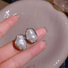 Korean Irregular Baroque Bimitation Pearl Round Stud Earring for Women Gold Color Earring Jewelry Simple Valentine's Day Gift - Image 12