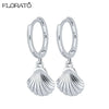 Silver Needle Gold-color Hoop Earrings for Women Shell Pendants Earrings Jewelry Gifts - Image 25