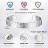 Stainless Steel Hammered Opening Bangle for Men, Minimalist Chunky Cuff Bangle Bracelets, Punk Jewelry Gift - Image 5