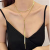 316L Stainless Steel Jewelry 134cm Pull Adjusting Charm Flat Snake Chain Choker Necklaces Pendants For Women - Image 14