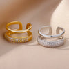 Zircon Rings for Women Open Stainless Steel Ring Aesthetic Wedding Jewelry Freeshipping Items - Image 2