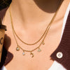 Zircon Water Drop Sun Star Evil Eye Pendant Necklace For Women Gold Plated Stainless Steel Necklace Jewelry - Image 2