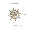 Rhinestone Snowflake Brooches For Women Versatile Octagonal Star Christmas Party Brooch Pin Accessory Jewelry - Image 6
