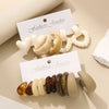 Elegant Heart-shaped Studing Earrings Retro Warm Toned Resin Droplet Spiral C-shaped Hoop Earrings Daily Party Dating Jewelry - Image 5