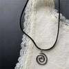 Vintage Spiral Vortex Pendant Hand-woven Leather Rope Necklace for Women Unisex Boho Pentagram Necklace Y2K Jewelry - Image 5