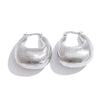 Personality Stainless Steel Chunky Hoop Earrings for Women Gold Pvd Plated Geometric Daily Casual Jewelry - Image 6