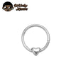 Heart Hinged Clicker Piercing Hoop for 16G Septum and Ear Piercings - Image 11