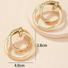 Gold Color Twisted Big Hoop Earrings For Women Night Club Party Girls Drop Earrings Geometric Statement Earrings - Image 2