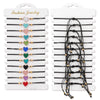 12Pcs/Set Colorful Stone Bracelets Adjustable Rope Braided Bracelet Handmade Bohemia Bracelets with Cards - Image 9