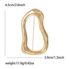 Neutral Style Irregular Ring Brooches For Unisex Smoorh Stainless Steel Alloy Pins Jewelry Accessory Suit Party Gift - Image 8