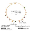 Sweet Colorful Zircon Necklace Earring Bracelet Set For Women Gold Pvd Plated Stainless Steel Jewelry - Image 11