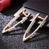 V-shaped Dangle Earring for Women Vintage Micro Inlaid Zircon Earrings Party Jewelry Accessory Gifts - Image 5