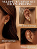 1Pair Flat Back Earrings for Women Steel Earrings Hoop Stud Cartilage Tragus Piercings - Image 2
