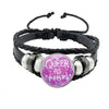 Lgbt Black Weave Leather Bracelet Bi Pride Glass Cabochon Gay Pride Rainbow Flag Photo Bangle Jewelry For Women Men Lovers Gift - Image 45