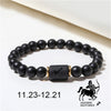 Zodiac Bracelets For Women Men Matte Black Agate Beads Wristbands Couple Gifts Jewelry Beaded Bracelets - Image 14