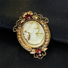 Vintage Gothic Crystal Rhinestones Cameo Head Brooches For Women Queen's Cameo Beauty Head Brooch Pins Clothing Accessories Gift - Image 2