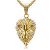 Hip Hop Gold Color 3D Round Lion Head Pendant Chain Medal Necklace Men Women Rock Rapper Jewelry Gifts - Image 14