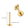 Titanium 16G Mini 4 Bead Cluster Labret Lip Ring Tragus Cartilage Helix Conch Earring Stud Nose Piercing - Image 18