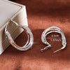 Gold Color Crystal Stone Hoop Earrings Twisted Metal Shape Silver Plating Women Earrings Party Jewelry Birthday Gift - Image 3