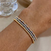 Stainless Steel Bead Stretch Bracelet 3mm or 4mm in Gold-Tone Silver-Tone or Mixed - Image 15